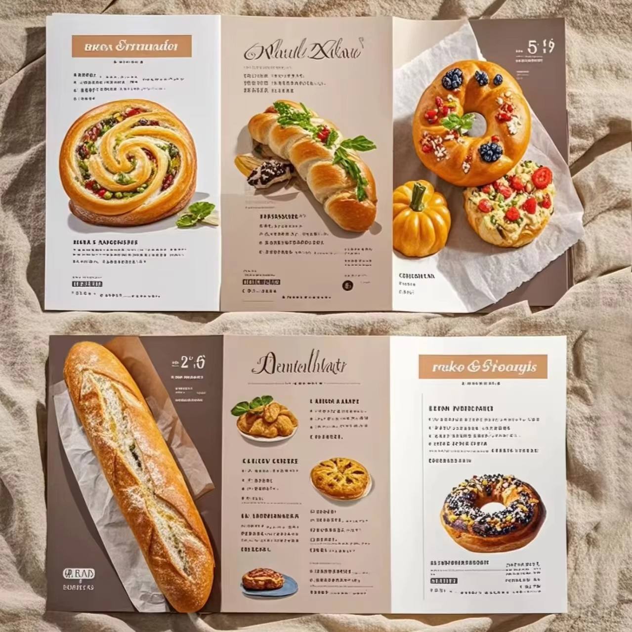 Custom Bakery Menus